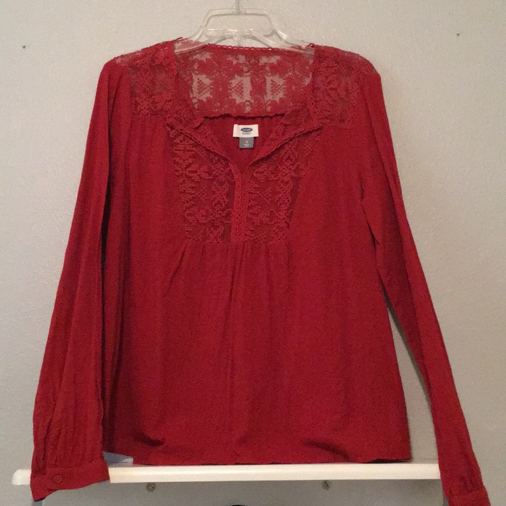 Boho rust-red top
